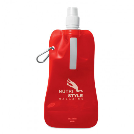 Faltbare Wasserflasche Gates 480 ml | inkl. Werbedruck
