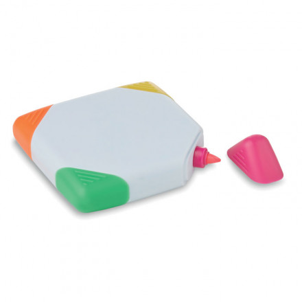 4-Farb-Textmarker Squarie | inkl. Werbedruck