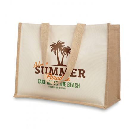 Shopping Tasche Campo De Fiori | Laminierte Jute