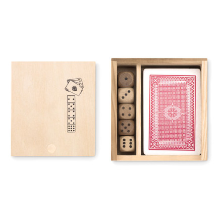 Spieleset in Holzbox Las Vegas | inkl. Werbedruck