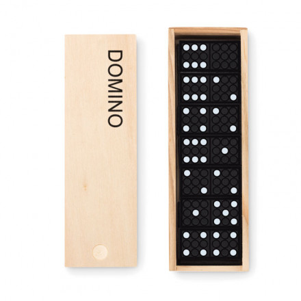 Domino in Holzbox