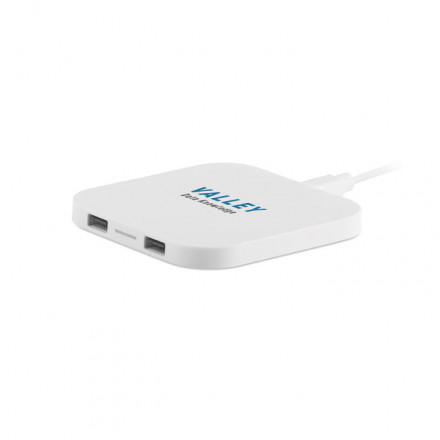 Drahtloses Ladepad mit 2 Ports Unipad | inkl. Werbedruck