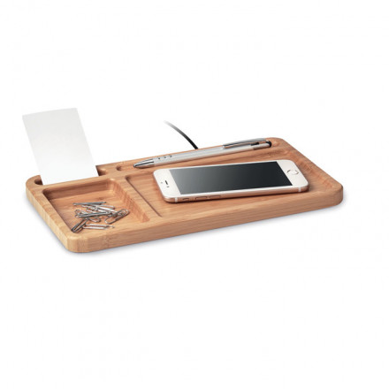 Induktiver Organizer Cleandesk | Bambus