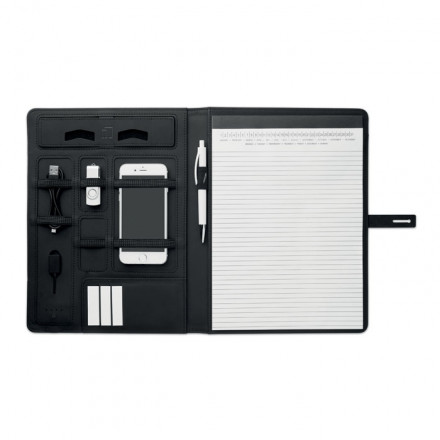 DIN A4 Portfolio Smartfolder inkl. Powerbank | 4.000 mAh | inkl. Werbegravur