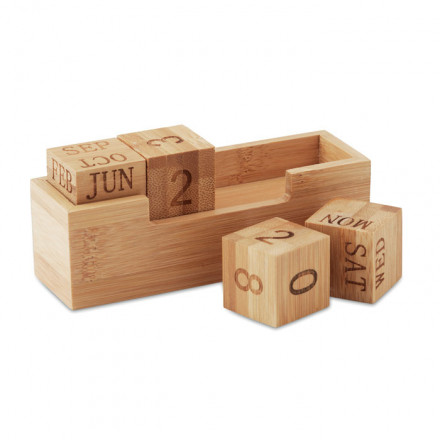 Ewiger Kalender | Bambus | inkl.l Werbedruck