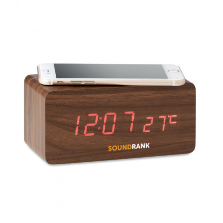 Tischuhr mit Ladestation Buenos Aires Charger | MDF