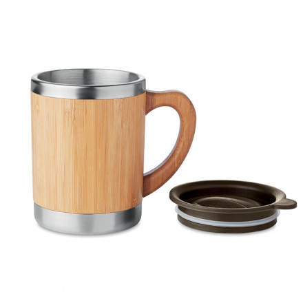 Doppelwandiger Trinkbecher Mokka 300 ml | inkl. Werbedruck