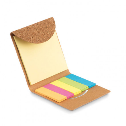 Notizblock-Set mit Kork-Cover Foldcork | inkl. Werbegravur