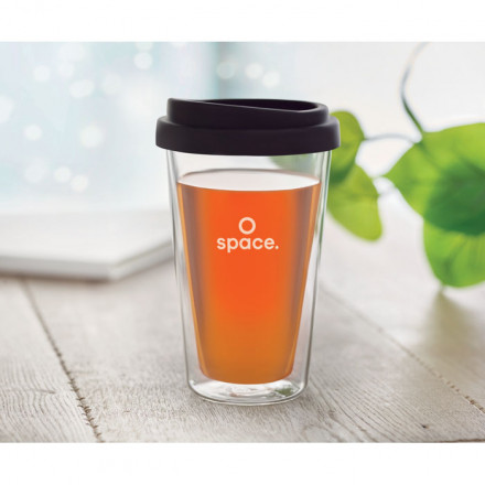 Doppelwandiges Trinkglas Bielo Tumbler | 350 ml | inkl. Werbedruck