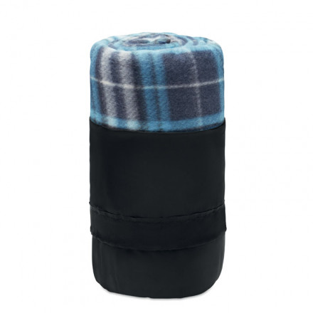 Karierte Fleece-Reisedecke Dinara | rPET