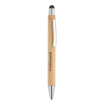 Druckkugelschreiber mit Stylus Bayba | Bambus | inkl. Werbedruck