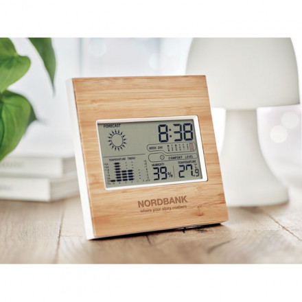 Wetterstation Turku | Bambus | inkl. Werbedruck