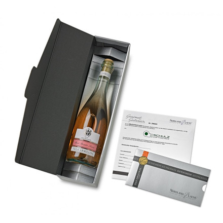 Lachs-Präsent Rosè Secco mit 230 g Lachs-Gutschein