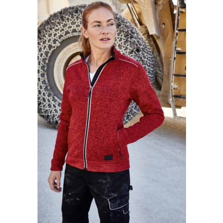 Ladies' Knitted Workwear Fleece Jacket - Solid