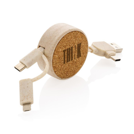 Kork und Weizen 6-in-1 Ladekabel