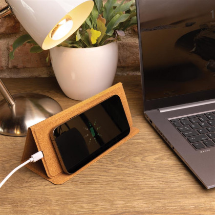 Wireless 10W Kork-Mauspad mit Ladefunktion und Ständer