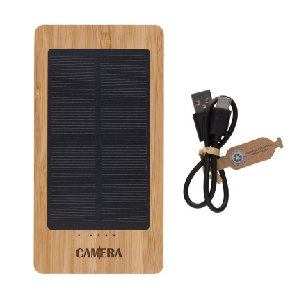 Sunwick 10.000 mAh Bambus Solar Powerbank