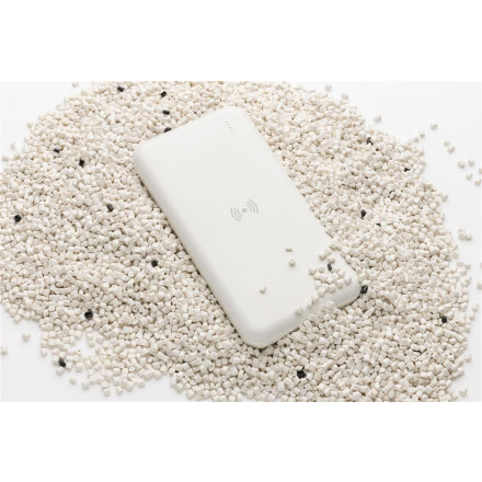 8.000 mAh Wireless Powerbank aus RCS Standard recyceltem Kunststoff