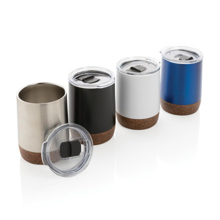 Kleine Vakuum-Kaffeetasse aus RCS rSteel & Kork | 180 ml