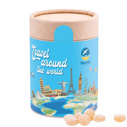 Papierdose Eco Maxi mit Honigbienen Bonbons