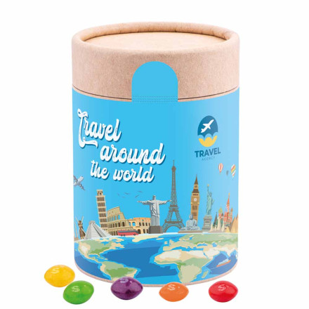 Papierdose Eco Maxi mit Skittles Kaubonbon