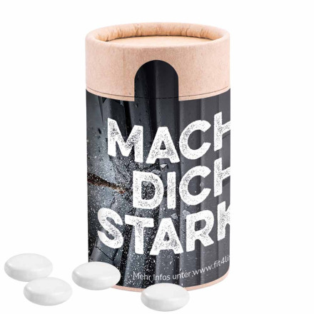 Papierdose Eco Midi mit Mentos Kaudragee