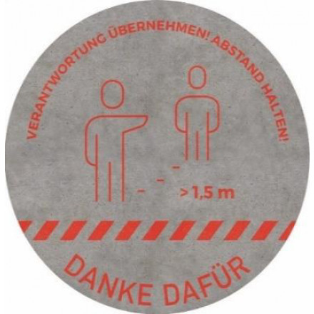 Abstand halten Vinyl Matte