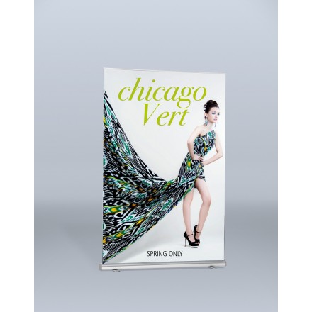Roll-Up Chamäleon XL mit bedrucktem PVC-Banner