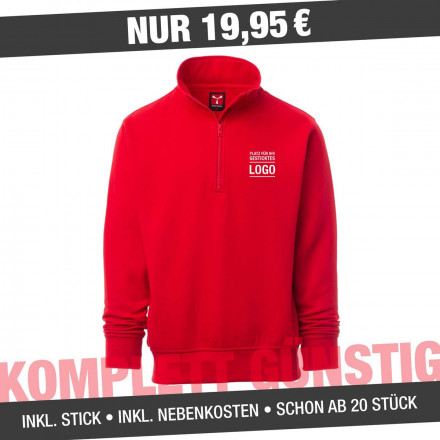 Herren Reißverschluss Sweatshirt Carson | inkl. 4c Werbestick