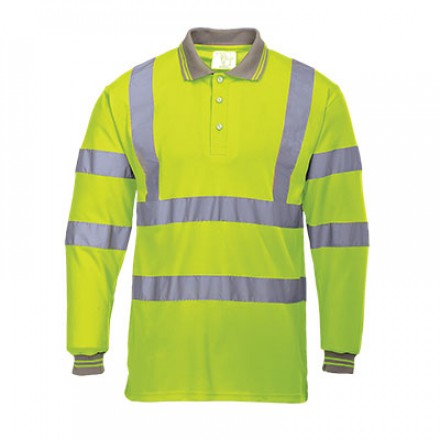 Langarm Warnschutz Polo Shirt