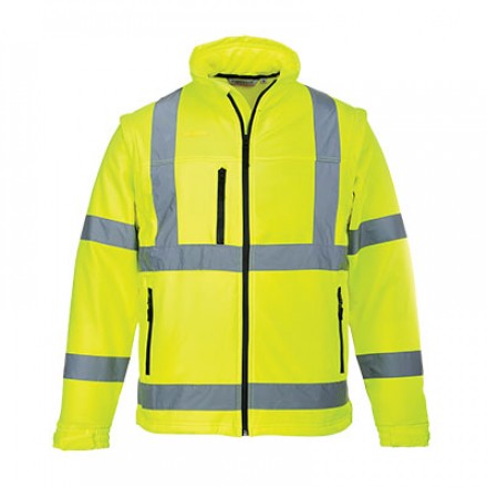 Klassische Hi Vis Softshell Jacke