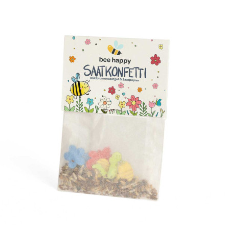 Saatkonfetti im Pergamintütchen | Wildblumen | individueller Werbereiter