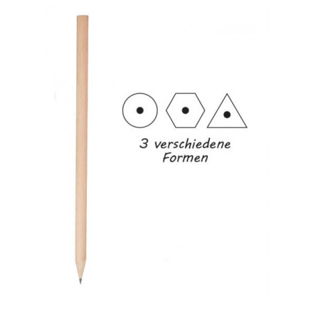 Bleistifte natur, FSC-zertifiziert | 3 Formen | individualisierbar