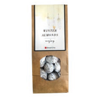 Schoko-Nüsse oder Schoko-Früchte im Papierbeutel 50g