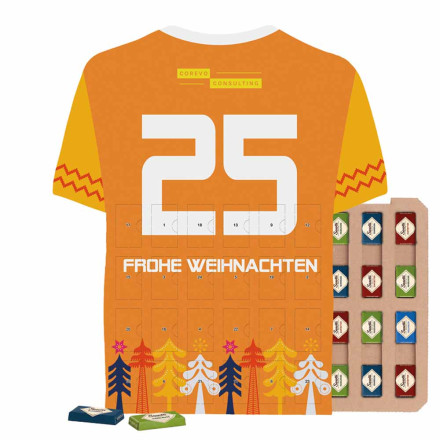 Shape Adventskalender Trikot Eco, Sarotti Schokoladen-Täfelchen