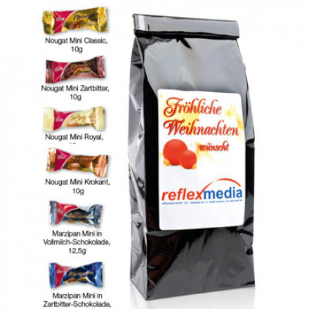 Süße Weihnachtstüte mit Marzipan, Nougat oder Dragees 80g / 100g