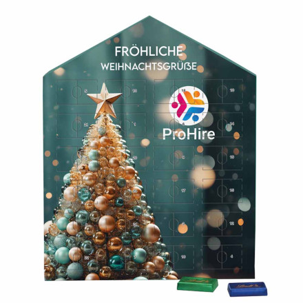 Täfelchen Adventskalender Haus Lindt Schokotäfelchen