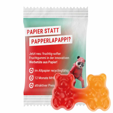 Trolli Team Gummibärchen Premium recyclingfähiges Papier weiß