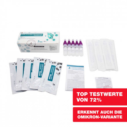 5er Pack LITUO SARS-CoV-2 - Antigen-Rapid-Schnelltest BfARM gelistet CE Test | Preis pro Test