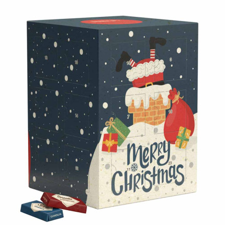 Tower Adventskalender Graspapier Sarotti Schokotäfelchen