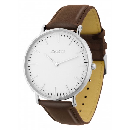 Konfigurierbare Metalluhr Classic Flat Silber ab 50 Stk