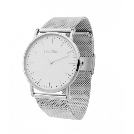 Konfigurierbare Metalluhr Milanaise Flat Silver Small ab 50 Stk