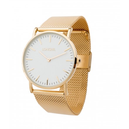 Konfigurierbare Metalluhr Milanaise Flat Gold Small ab 50 Stk