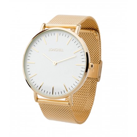 Konfigurierbare Metalluhr Milanaise Flat Gold Big ab 50 Stk