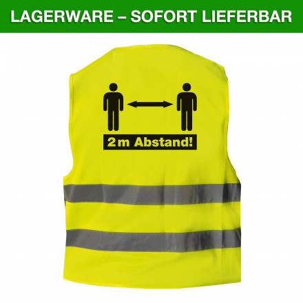 Warnweste 2 Meter Abstand | EN ISO 20471, Klasse 2