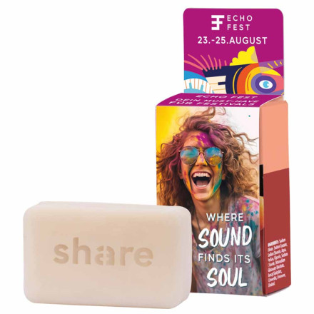 Werbecover share feste Seife