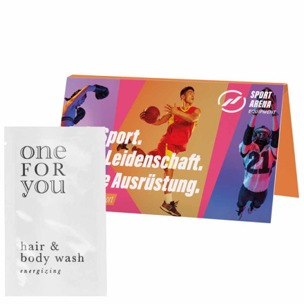 Werbekarte long Duschshampoo