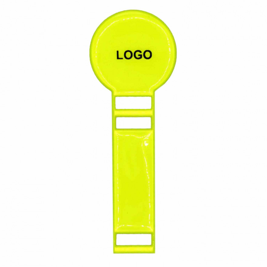 Sicherheits-Reflektor Kreis als Werbeartikel in kleiner Menge - Farbe:  Gelb-transparent