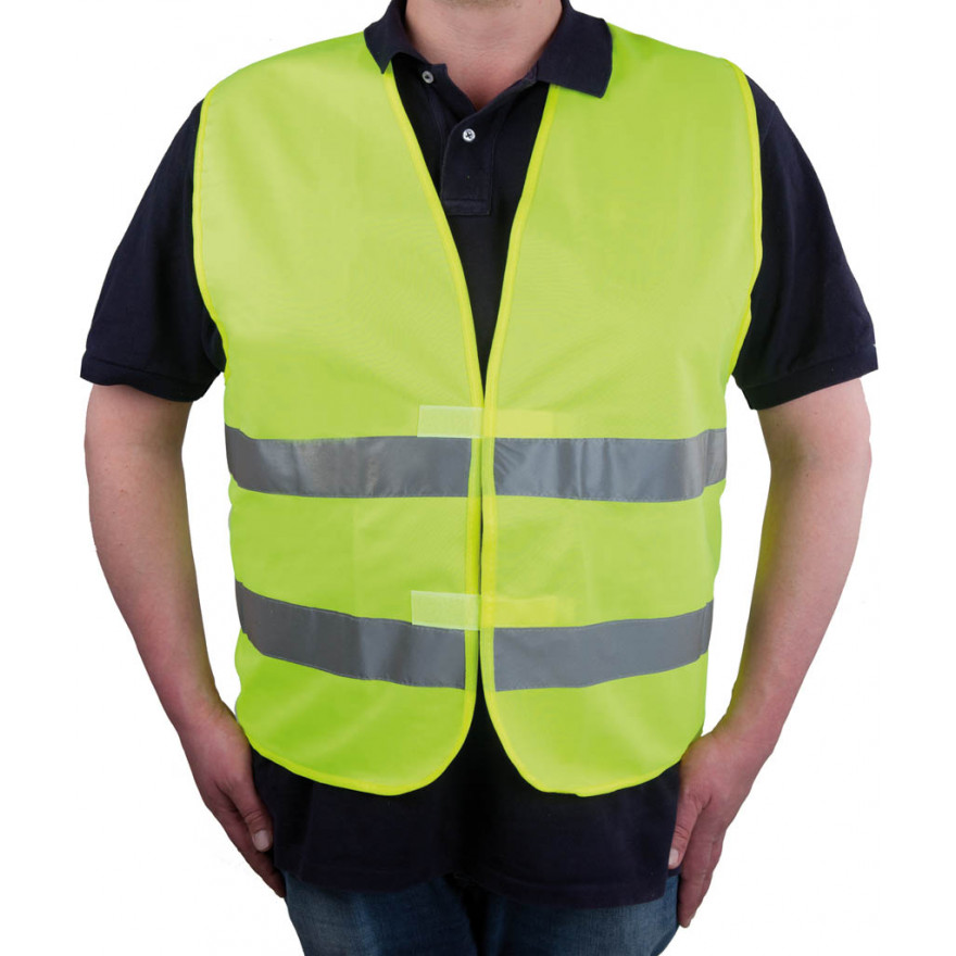 orange 4business Warnweste mit schwarzem Saum
